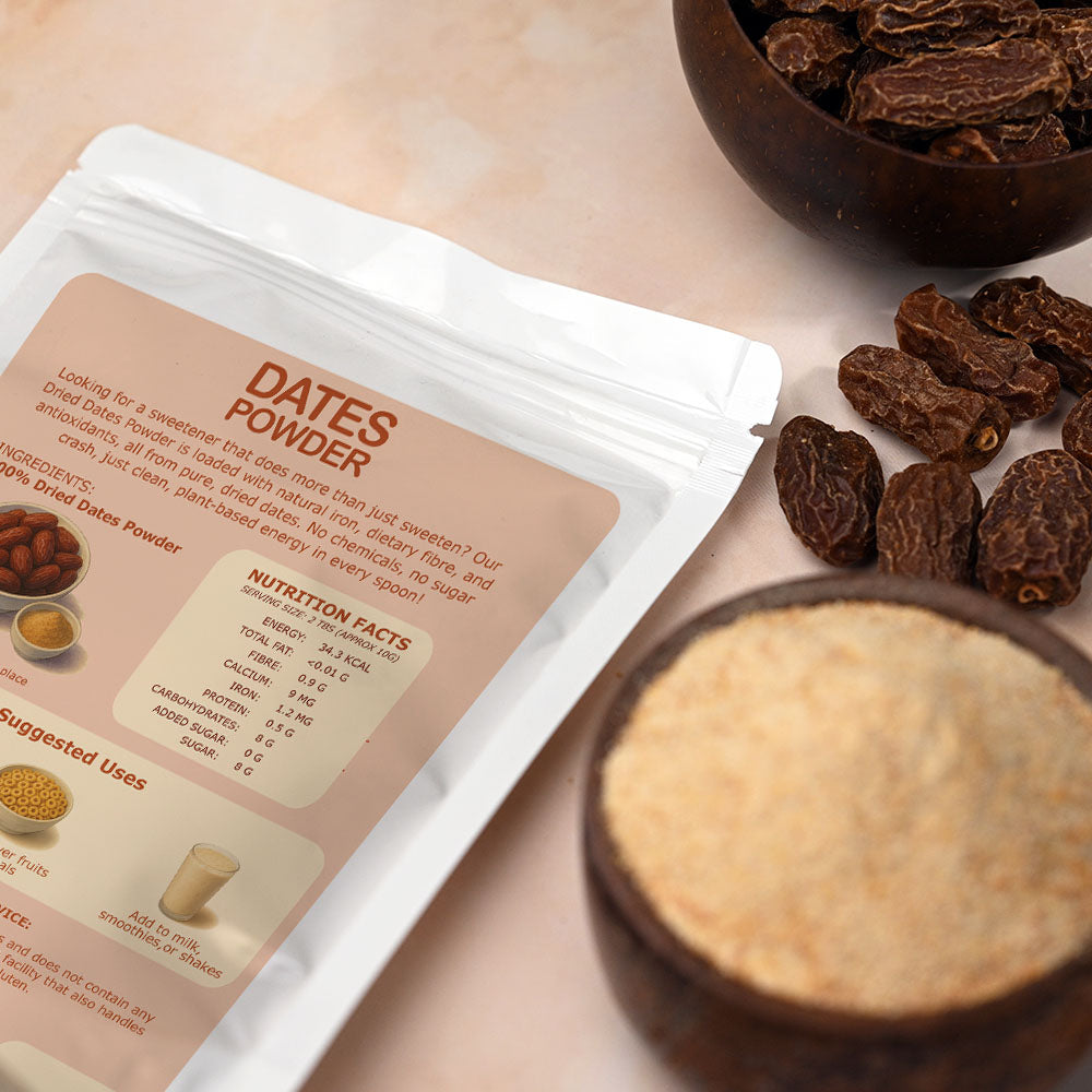 Dates Powder | 100% Natural Sweetener | Dry Dates Powder