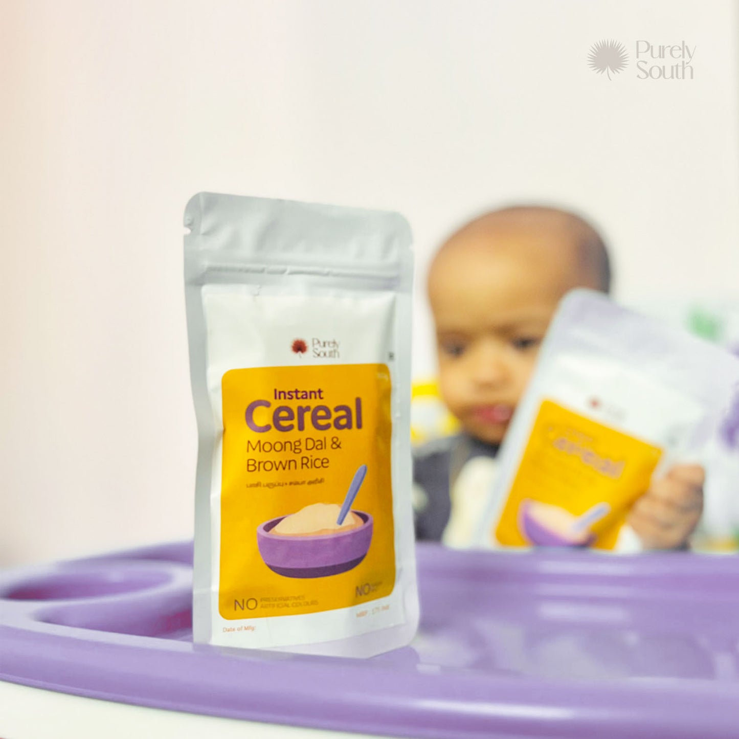 Moong Dal & Brown Rice Instant Cereal + Palm Candy Powder Combo