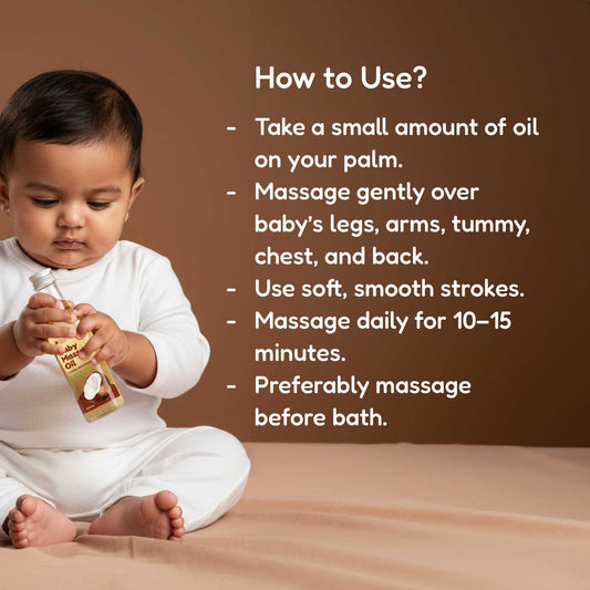 Coconut Milk Baby Massage Oil - Softens, Smoothens Baby Skin