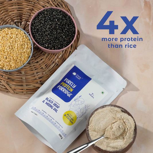 Black Urad Dal & Moong Dal Porridge Mix -  Protein Rich Superfood