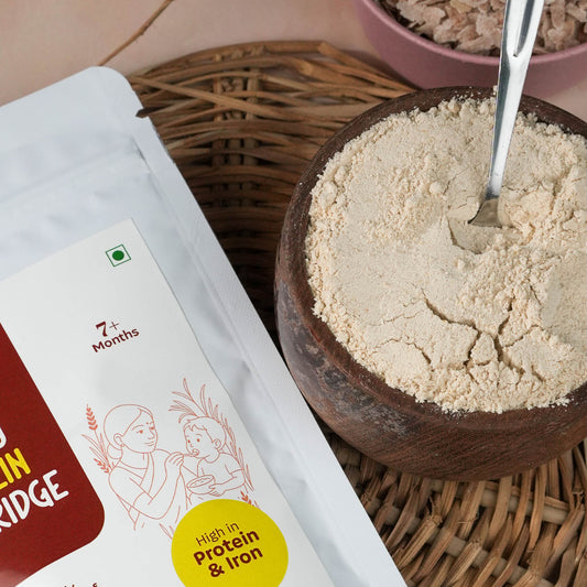 Red Poha & Roasted Gram Instant Cereal -  Protein & Iron Rich Superfood