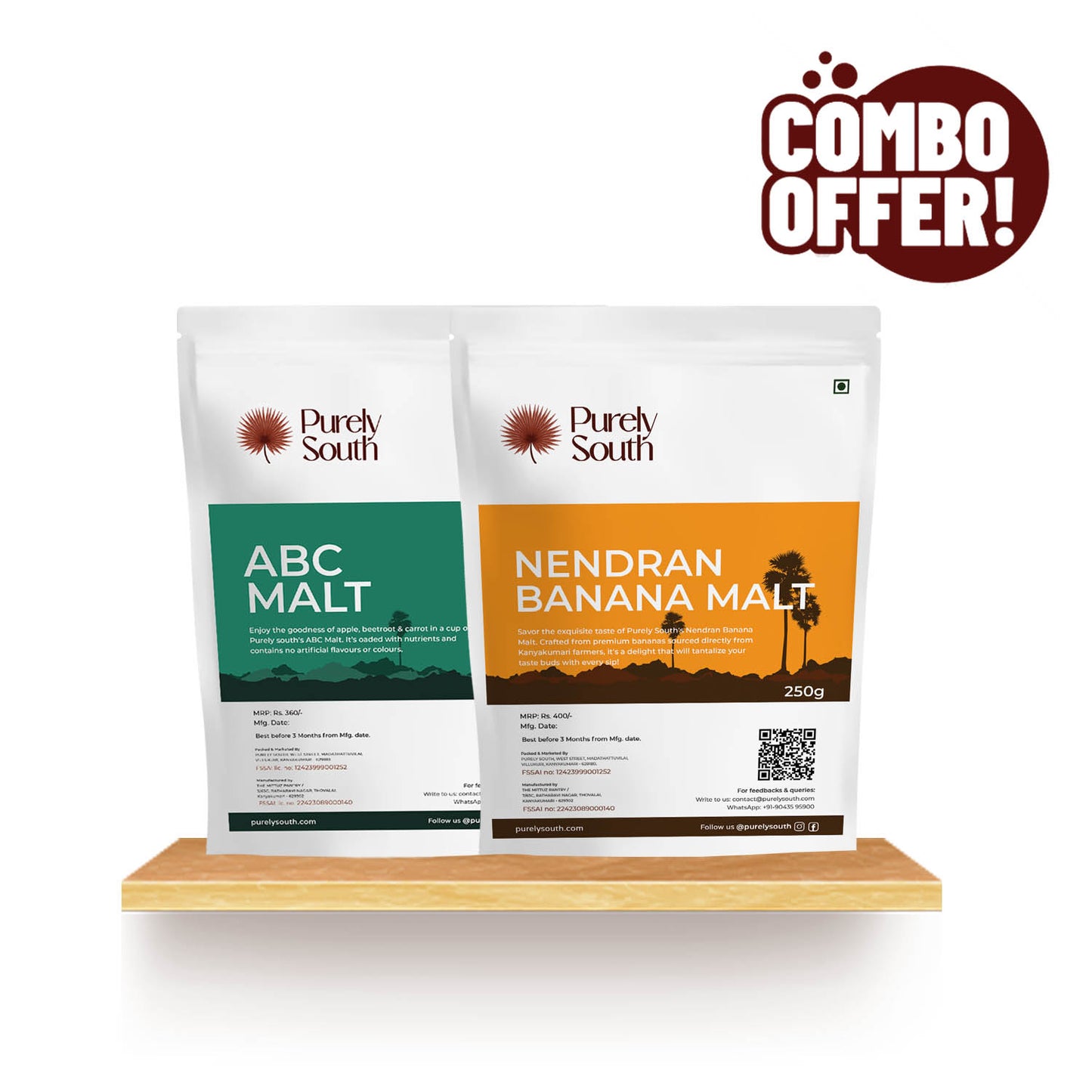 ABC Malt &  Banana Malt Combo (250g X 2)