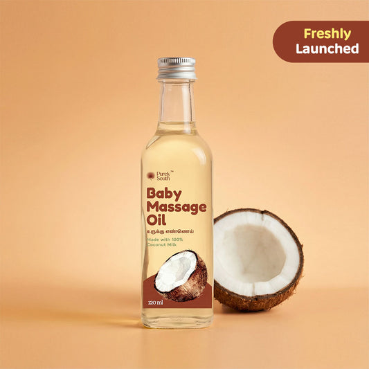Coconut Milk Baby Massage Oil - Softens, Smoothens Baby Skin