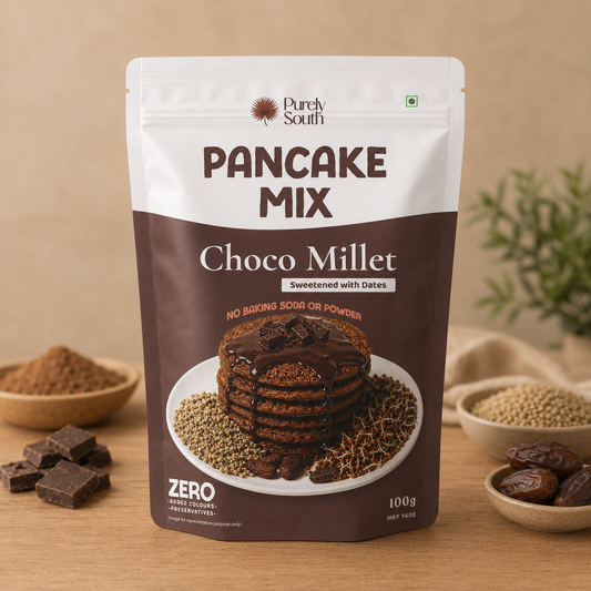 Millet Chocolate Pancake Mix - Made with Real Cocoa (For 1+ Years)