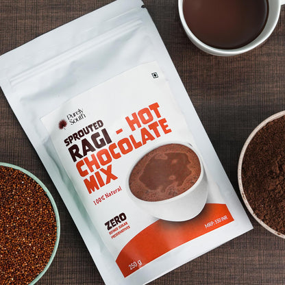 Sprouted Ragi Hot Chocolate Mix - Packed with Natural Calcium & Iron