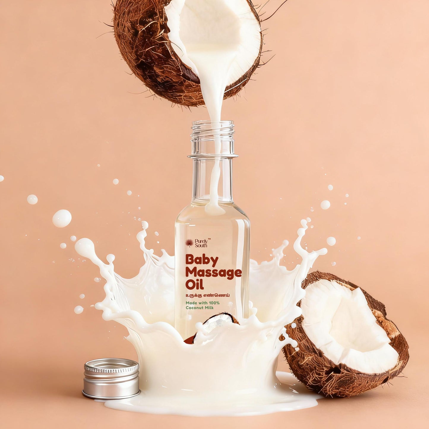 Coconut Milk Baby Massage Oil - Softens, Smoothens Baby Skin