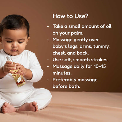 Coconut Milk Baby Massage Oil - Softens, Smoothens Baby Skin