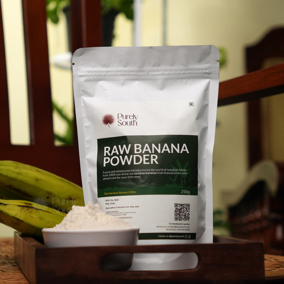 Sprouted Ragi Powder 100g + Raw Nendran Banana Powder 100g Mini Combo