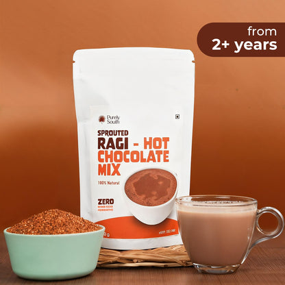 Sprouted Ragi Hot Chocolate Mix - Packed with Natural Calcium & Iron