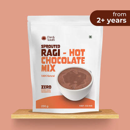 Sprouted Ragi Hot Chocolate Mix - Packed with Natural Calcium & Iron
