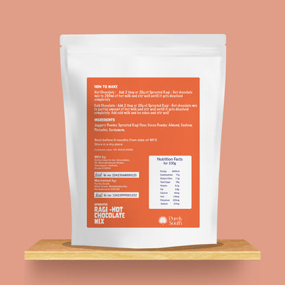 Sprouted Ragi Hot Chocolate Mix - Packed with Natural Calcium & Iron